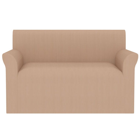 Meubelhoes Voor Bank Stretch Beige Brede Streep