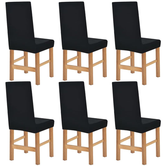 Meubelhoes Voor Stoel Stretch Zwart Brede Streep 6 St