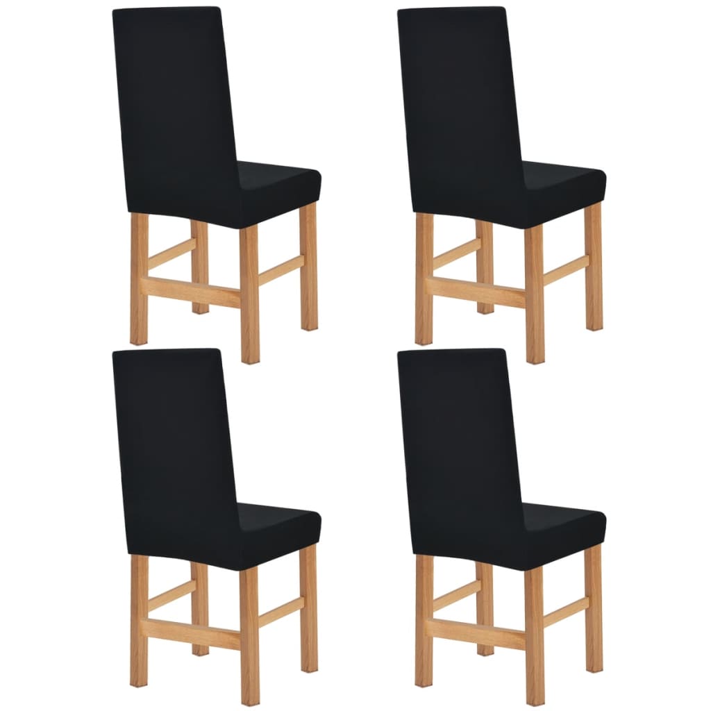 Meubelhoes Voor Stoel Stretch Zwart Brede Streep 4 St