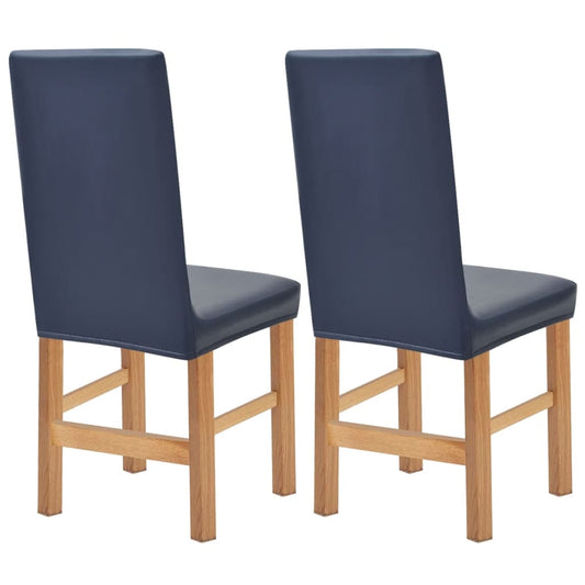 Meubelhoes Voor Stoel Stretch Marineblauw Imitatie Suède 2 St