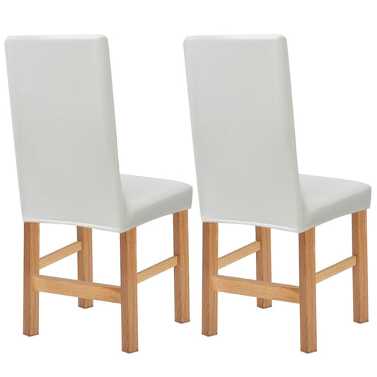 Stoelhoes Stretch Wit 183X76X74 Cm Imitatie Suède 2 St
