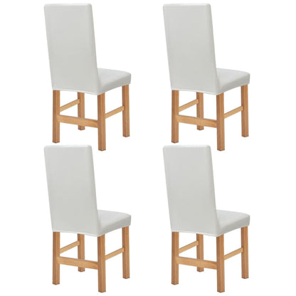 Meubelhoes Voor Stoel Stretch Wit Imitatie Suède 4 St