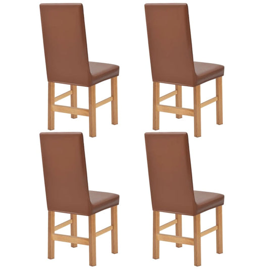 Meubelhoes Voor Stoel Stretch Bruin Imitatie Suède 4 St