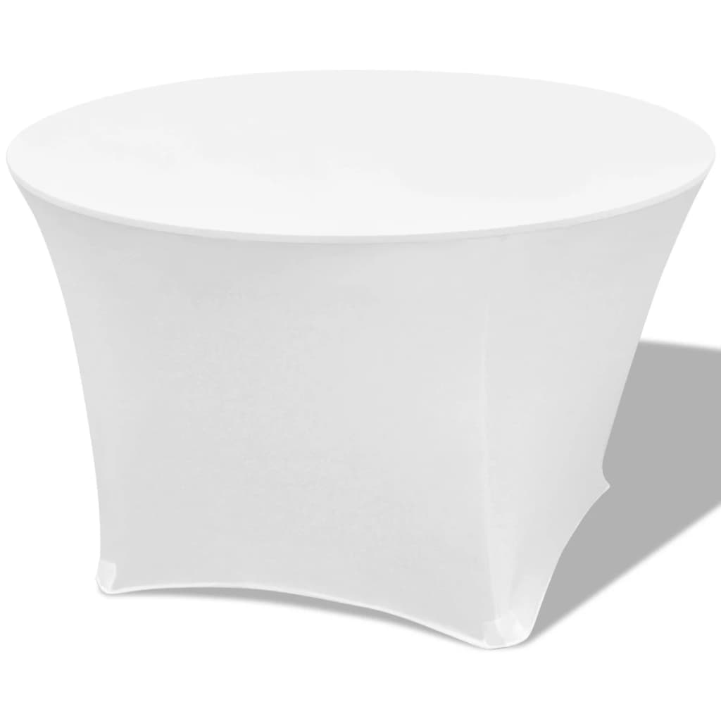Tafelhoes Stretch Wit Rond 150X74 Cm 2 St
