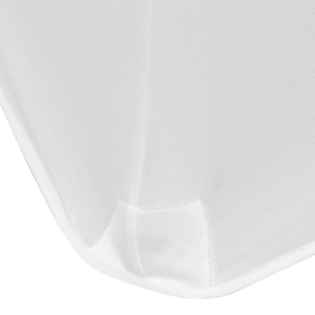 Tafelhoes Stretch Wit Rond 150X74 Cm 2 St