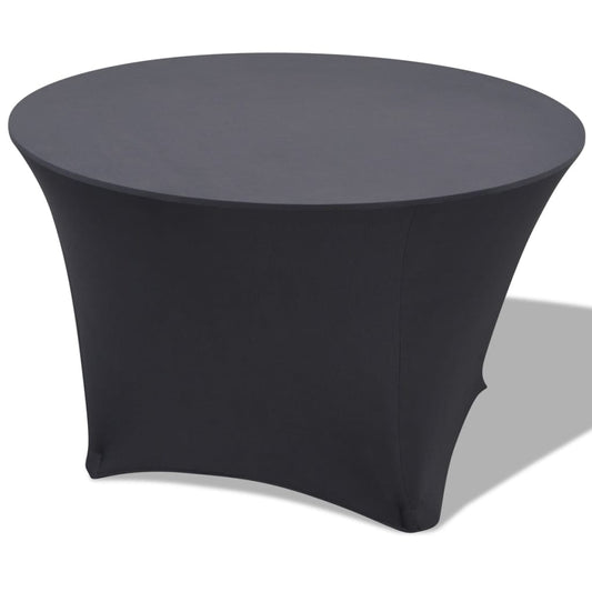 Tafelhoes Stretch Antraciet Rond 150X74 Cm 2 St