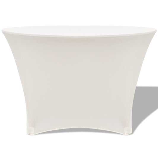 Tafelhoes Stretch Rond Crème 180X74Cm 2 St