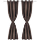 Gordijnen Met Metalen Ringen Verduisterend 135X175 Bruin 2 St