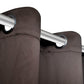 Gordijnen Met Metalen Ringen Verduisterend 135X175 Bruin 2 St