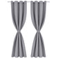 Gordijnen Met Metalen Ringen Verduisterend 135X175 Grijs 2 St