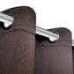 Gordijn Met Metalen Ringen Verduisterend 270X245 Bruin