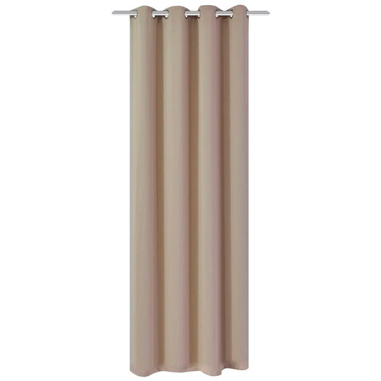 Gordijn Met Metalen Ringen Verduisterend 270X245 Crème