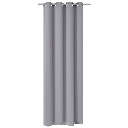 Gordijn Met Metalen Ringen Verduisterend 270X245 Grijs