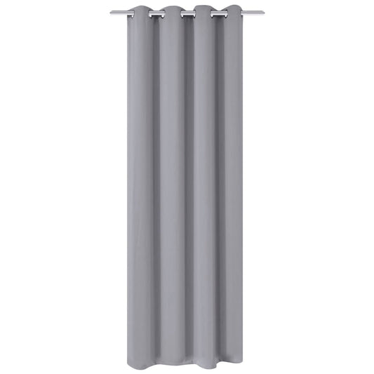 Gordijn Met Metalen Ringen Verduisterend 270X245 Grijs