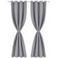 Gordijn Met Metalen Ringen Verduisterend 270X245 Grijs