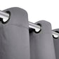 Gordijn Met Metalen Ringen Verduisterend 270X245 Grijs