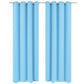 Gordijn Met Metalen Ringen Verduisterend 270X245 Turquoise