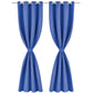 Gordijnen Met Metalen Ringen Verduisterend 135X245 Blauw 2 St