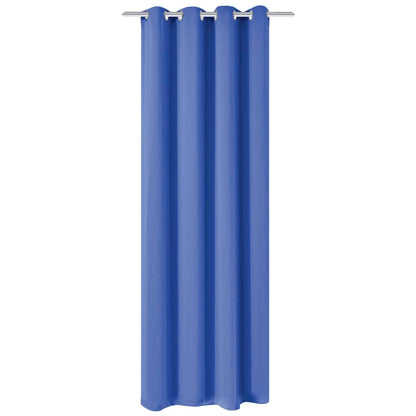 Gordijn Met Metalen Ringen Verduisterend 270X245 Blauw