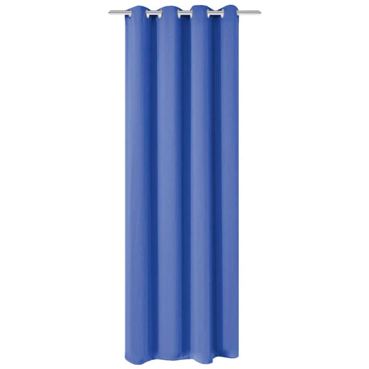 Gordijn Met Metalen Ringen Verduisterend 270X245 Blauw