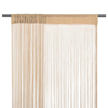 Draadgordijnen 140X250 Cm Beige 2 St
