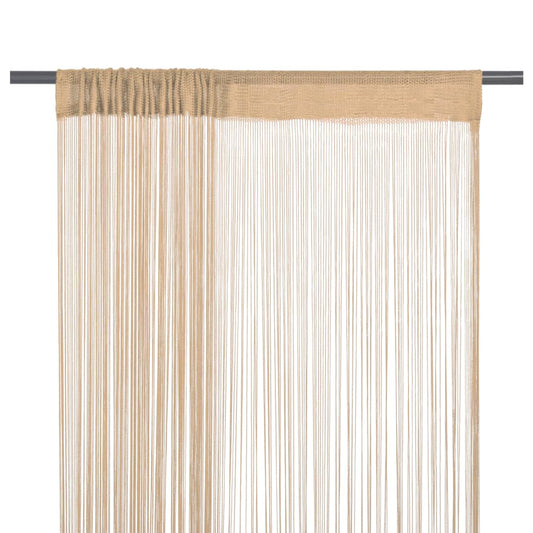 Draadgordijnen 140X250 Cm Beige 2 St