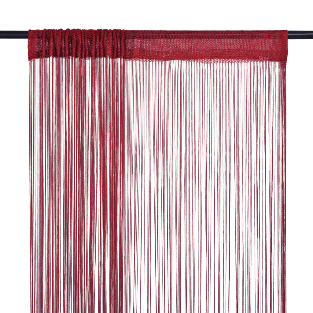 Draadgordijnen 140X250 Cm Wijnrood 2 St