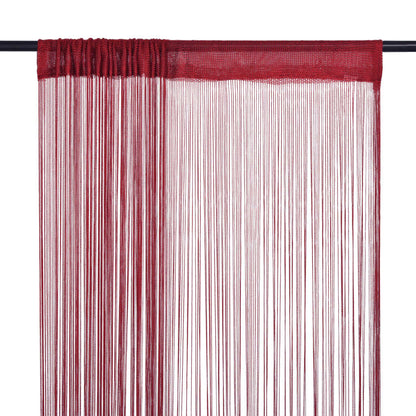 Draadgordijnen 140X250 Cm Wijnrood 2 St