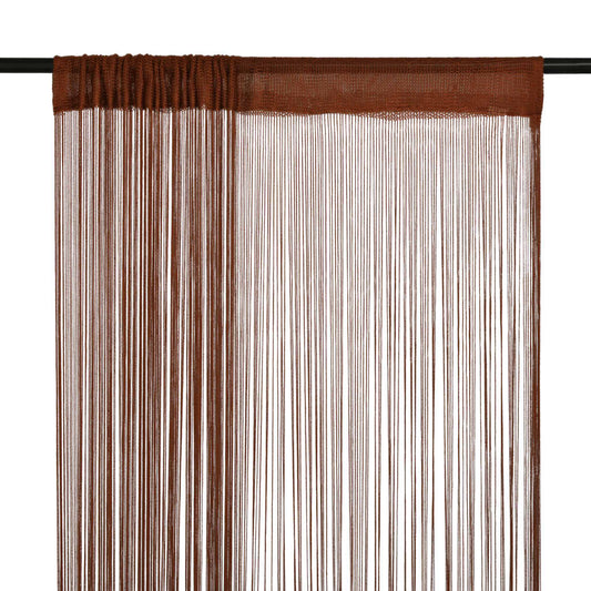 Draadgordijnen 140X250 Cm Bruin 2 St