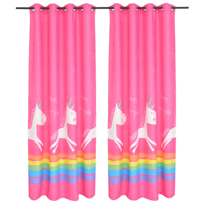 Kindergordijnen Verduisterend 140X240 Cm Roze 2 St