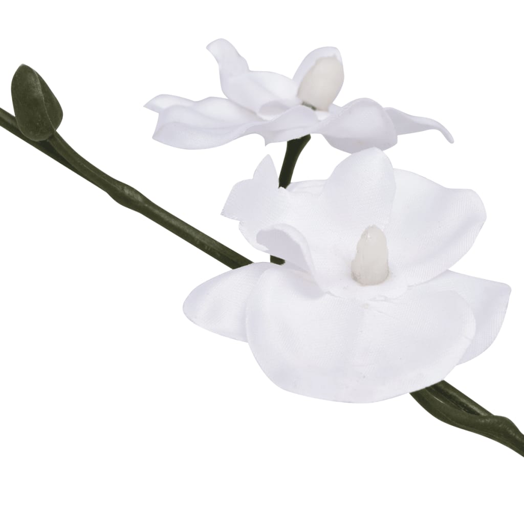 Kunst Orchidee Plant Met Pot 30 Cm Wit