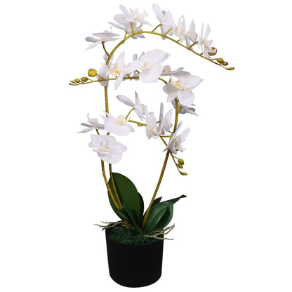 Kunst Orchidee Plant Met Pot 65 Cm Wit