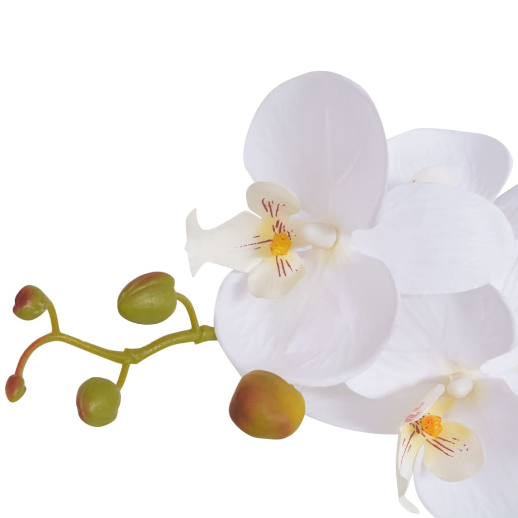 Kunst Orchidee Plant Met Pot 65 Cm Wit