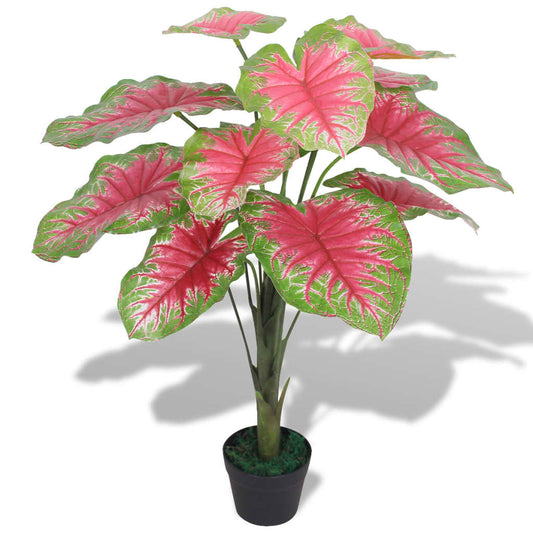 Kunst Caladium Plant Met Pot 70 Cm Groen En Rood