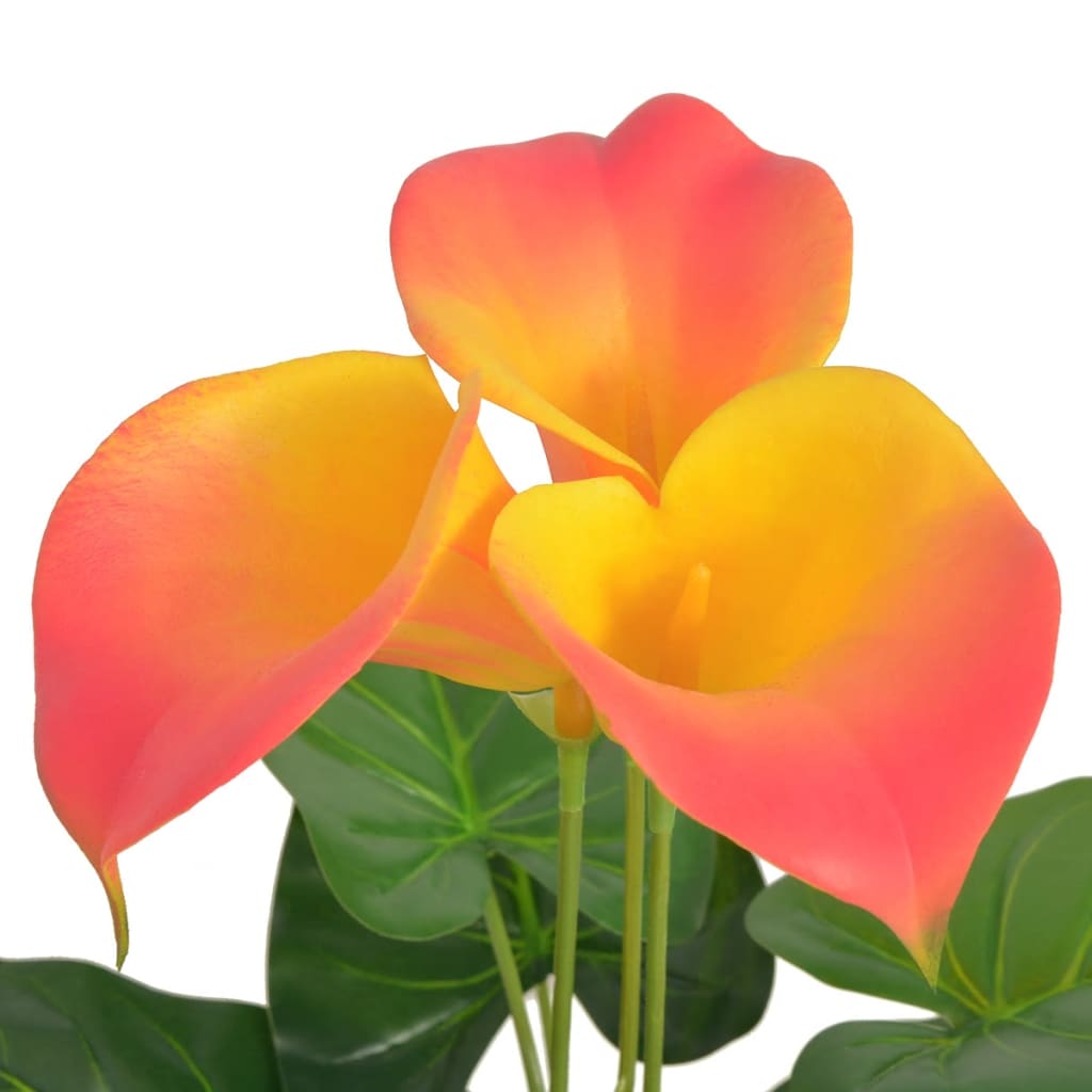 Kunst Calla Lelie Plant Met Pot 85 Cm Rood En Geel