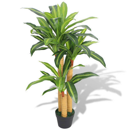 Kunst Dracena Plant Met Pot 100 Cm Groen