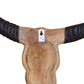 Stierenbeeld Wandgemonteerd 69X6X60 Cm Teakhout