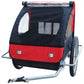 Kinderaanhangwagen Met Extra Aansluiting Rood 36 Kg