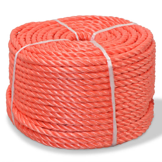 Touw Gedraaid 6 Mm 200 M Polypropyleen Oranje