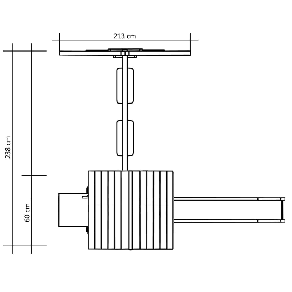 Speelhuis Met Glijbaan En Schommels 238X228X218 Cm Grenenhout