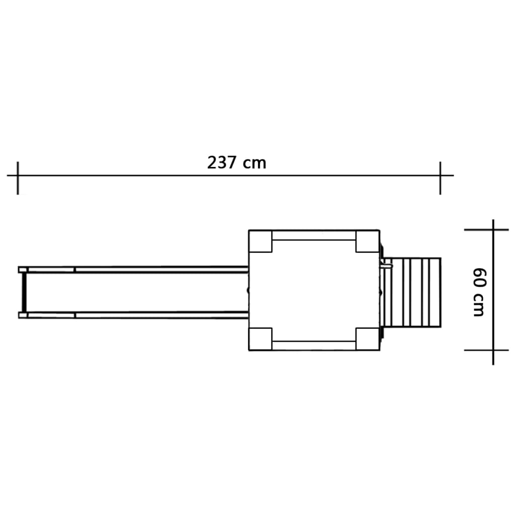 Speelhuis Met Glijbaan En Ladder 237X60X175 Cm Grenenhout