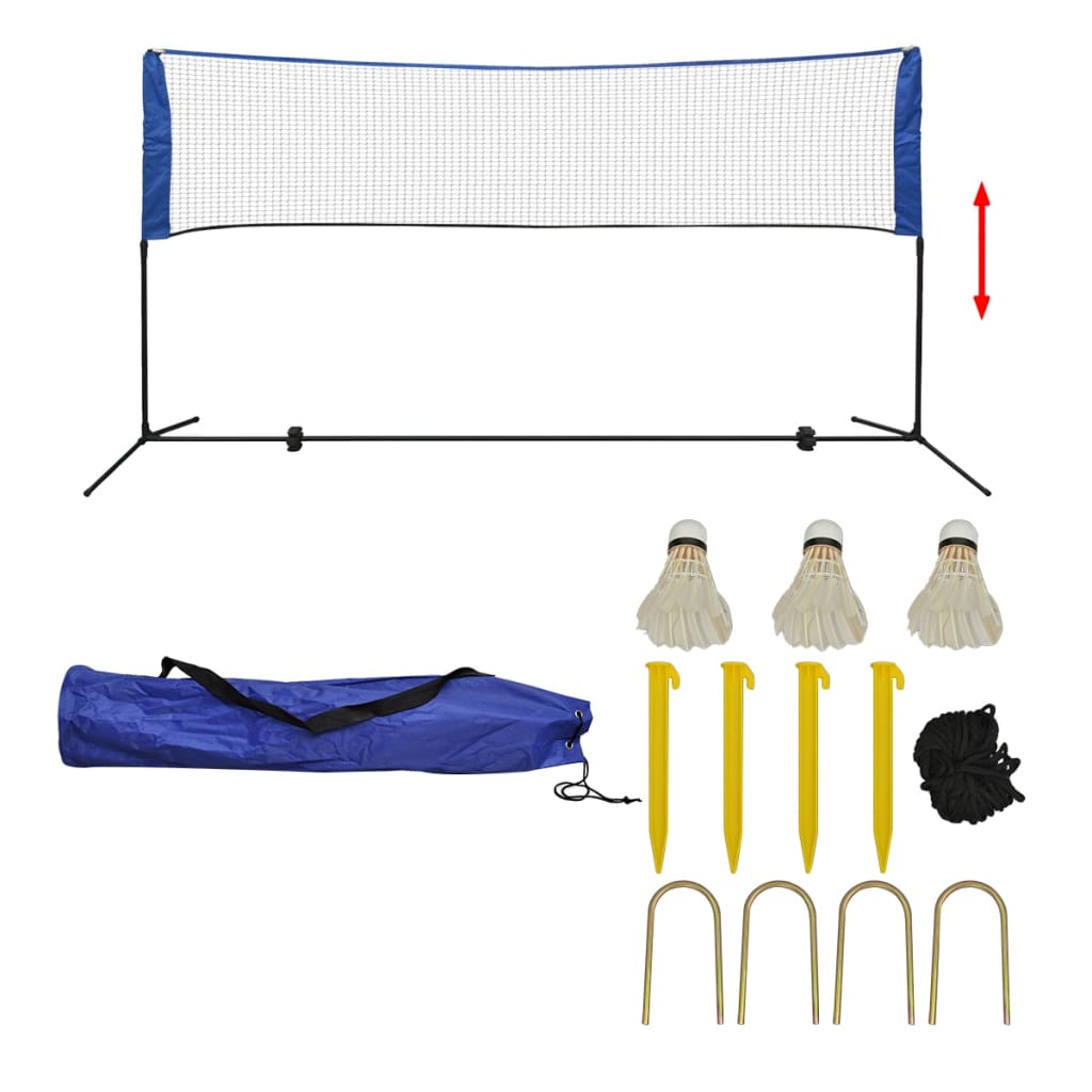 Badminton Net Met Shuttles 300X155 Cm