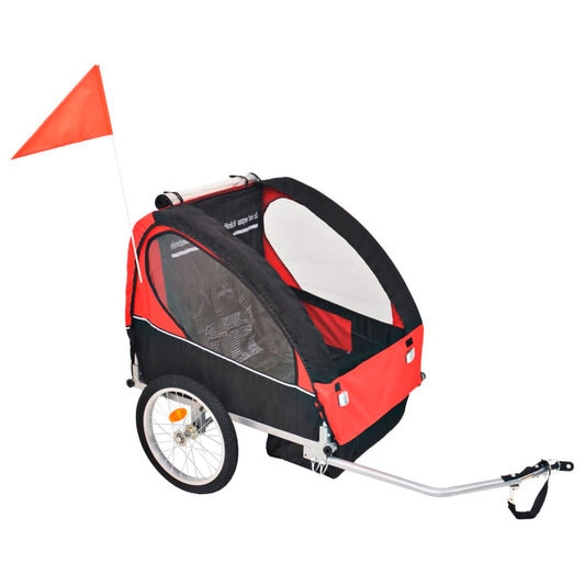 Fietskar Voor Kinderen 30 Kg Rood En Zwart