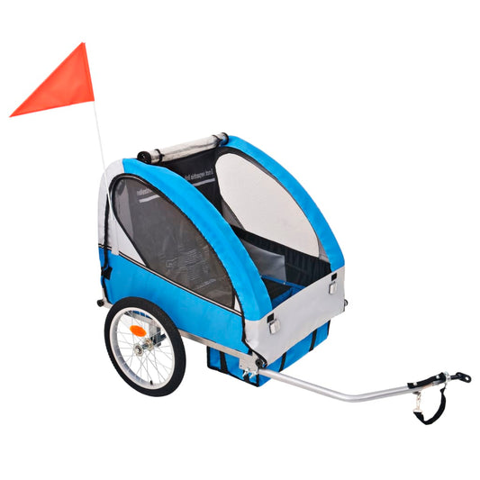 Fietskar Voor Kinderen 30 Kg Grijs En Blauw