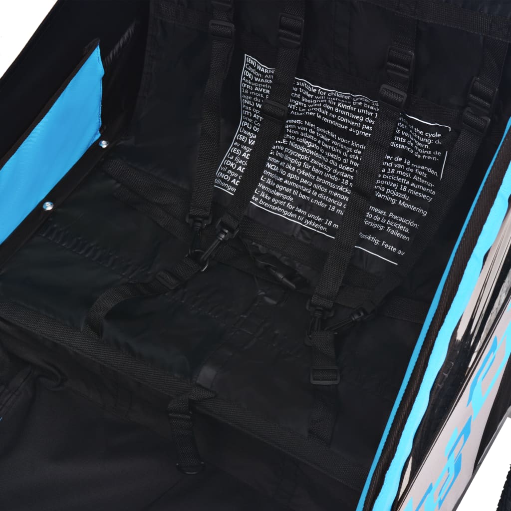 Fietskar Voor Kinderen 30 Kg Grijs En Blauw