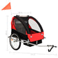 Fietskar Voor Kinderen En Wandelwagen 2-In-1 Zwart En Rood