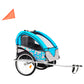 Kinderfietskar En Wandelwagen 2-In-1 Blauw En Grijs