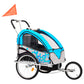 Kinderfietskar En Wandelwagen 2-In-1 Blauw En Grijs