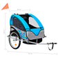 Kinderfietskar En Wandelwagen 2-In-1 Blauw En Grijs