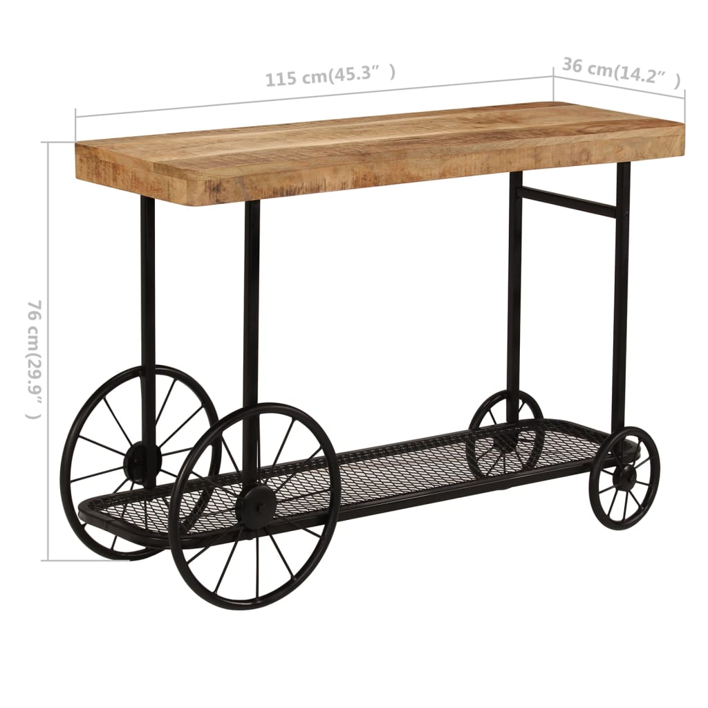 Wandtafel 115X36X76 Cm Massief Mangohout
